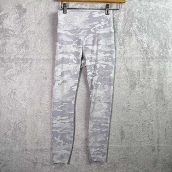 Lululemon Wonder Under High Rise Leggings Size 4 Camo White/Grey Workout Gym - Picture 2 of 12
